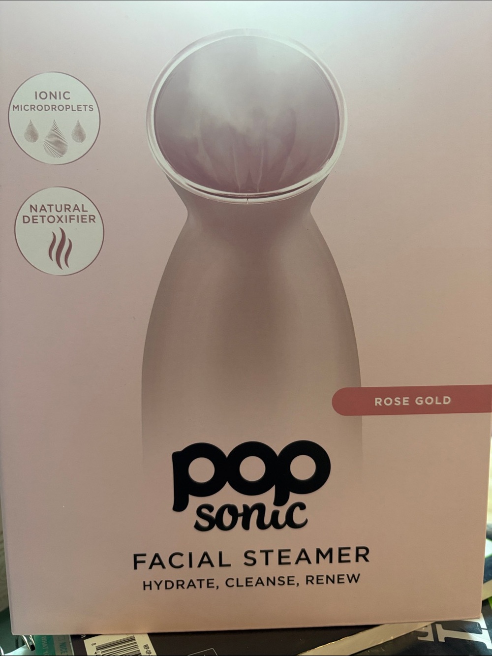 PopSonic Rose Gold Facial Steamer - Hydrate & Cleanse